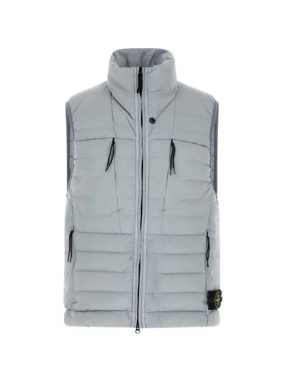 Стеганый жилет с логотипом-нашивкой Stone Island, серый