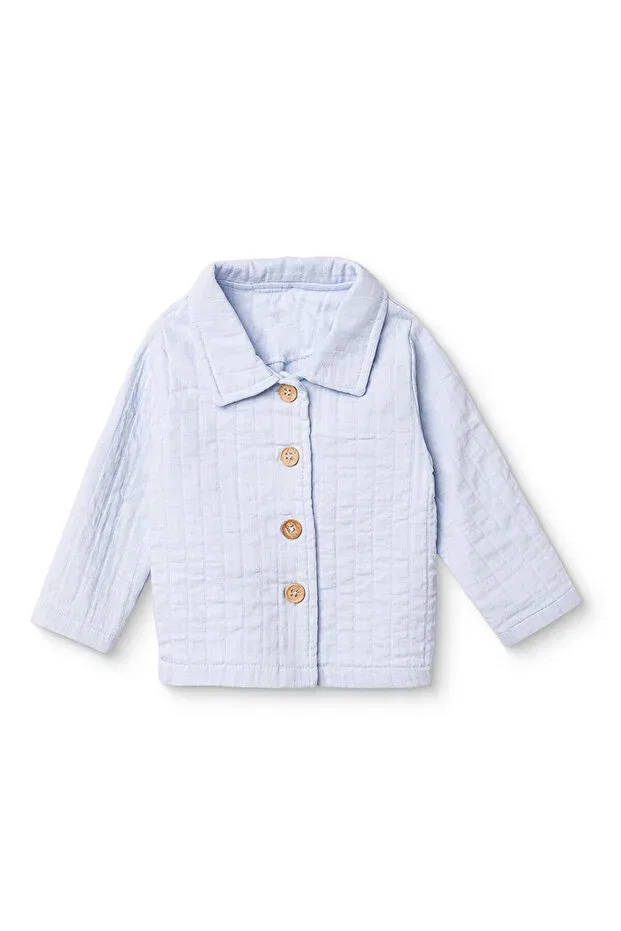 Детский кардиган для мальчиков с коротким рукавом Ebebek Hello Baby, Blue