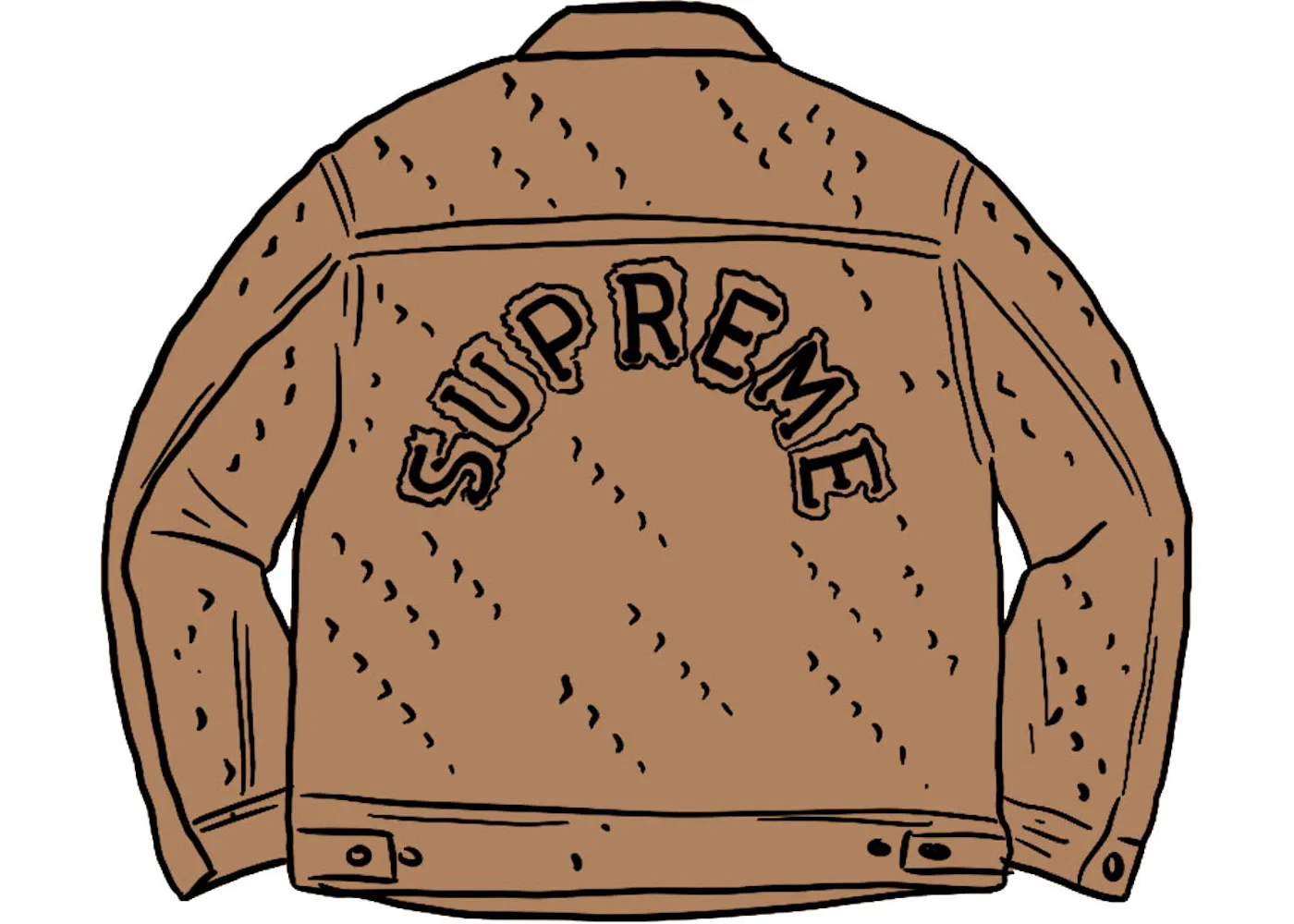 Мужская джинсовая куртка-тракер с принтом Supreme Hole Punch Denim Trucker Jacket Brown
