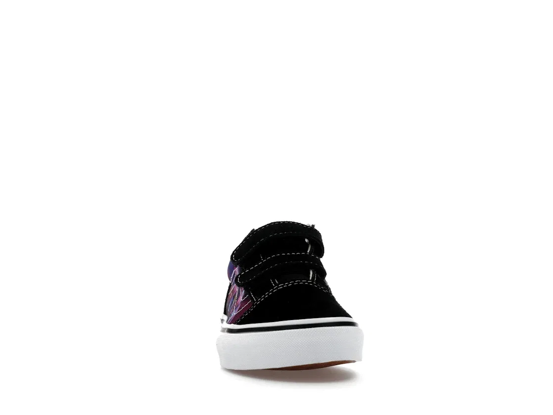 Детские кеды с принтом Vans Old Skool V, Черный/Мульти-цвет — фото 2