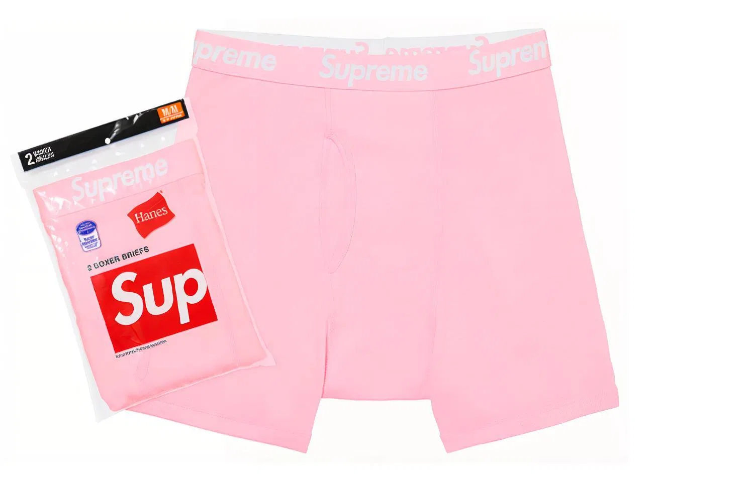 Мужские боксеры из 2 предметов Supreme, Pink
