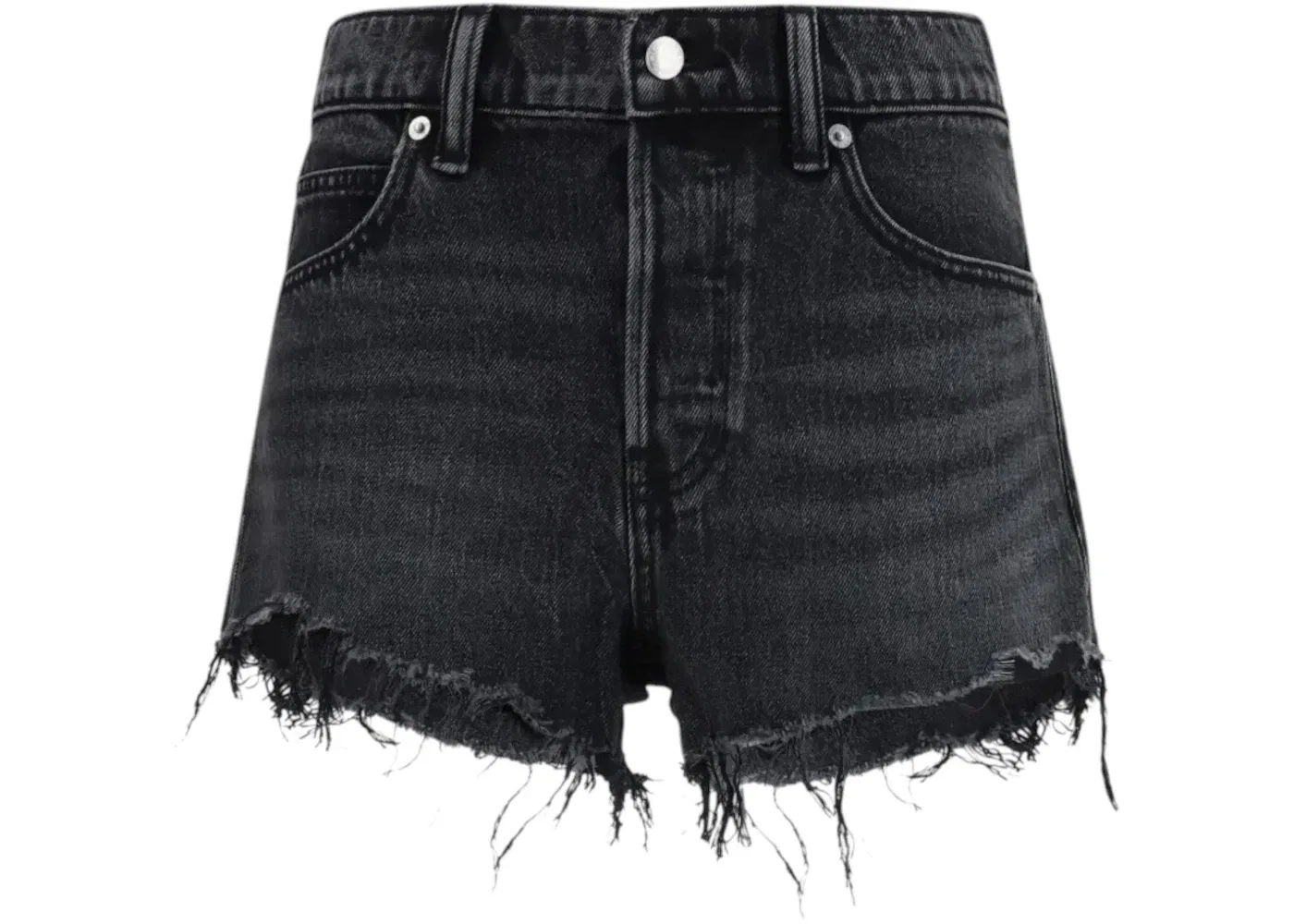 Женские шорты с принтом Crystal Hotfix At Back Pockets Alexander Wang, Grey Aged
