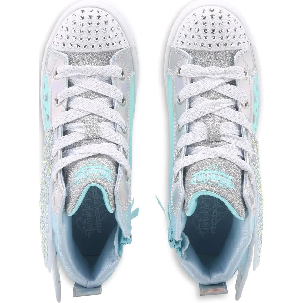 Детские кроссовки Twi-Lite со светящейся подошвой для малышей Skechers, Light Blue Multi — фото 4