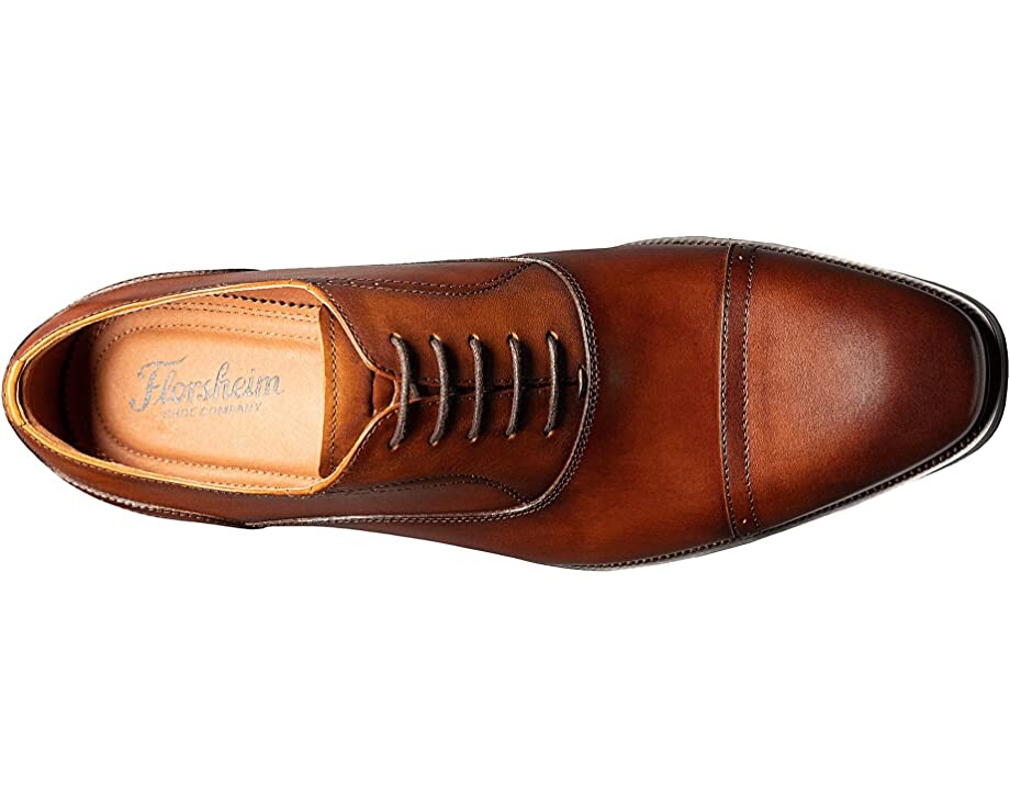 Оксфорды Sorrento Cap Toe Oxford Florsheim, коньяк гладкий — фото 3
