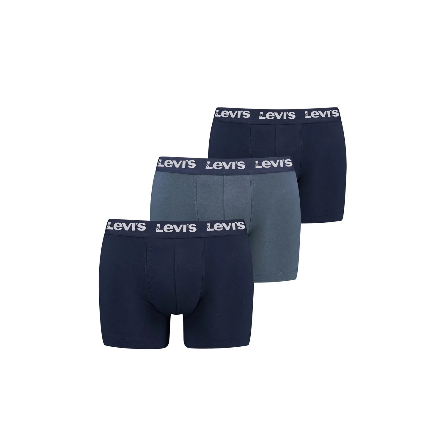 Мужские боксеры 3 шт. Repeat Logo Boxer Brief Levi's, Dark Blue
