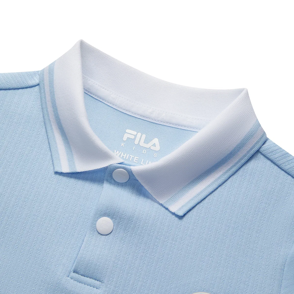 Детское поло с воротником Light Pale Blue FILA KIDS — фото 4