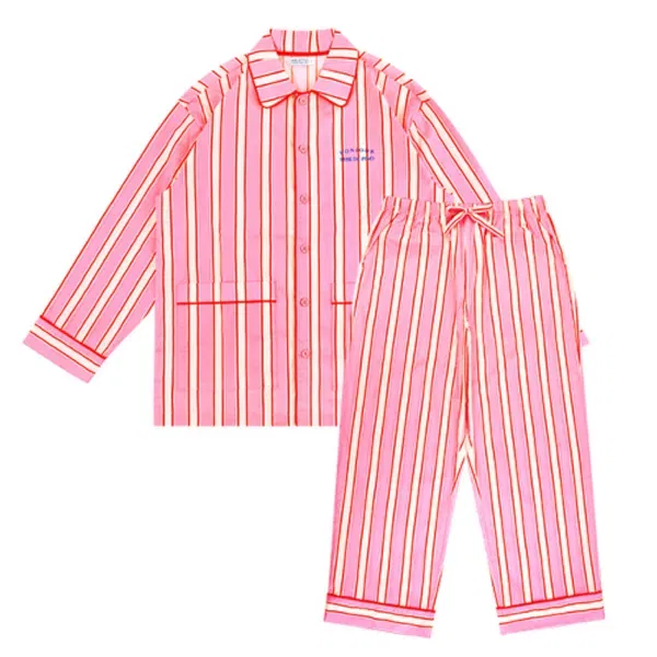Пижамный комплект, полоска, Bebedepino Underwear, розовый