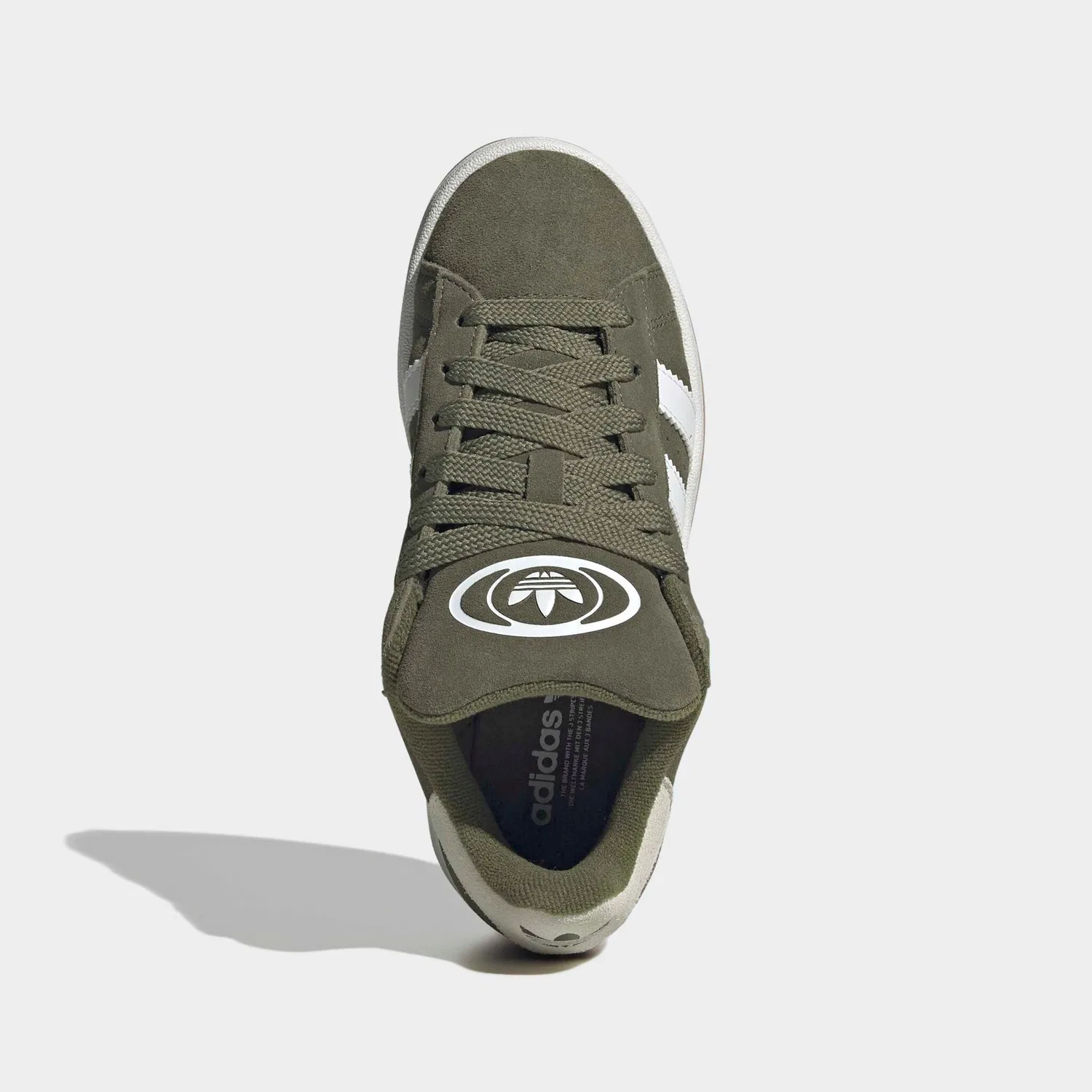Детские кроссовки с ретро-стилем Campus 00S Adidas Originals, Olive Strata/Ftwr White/Gum 2 — фото 4