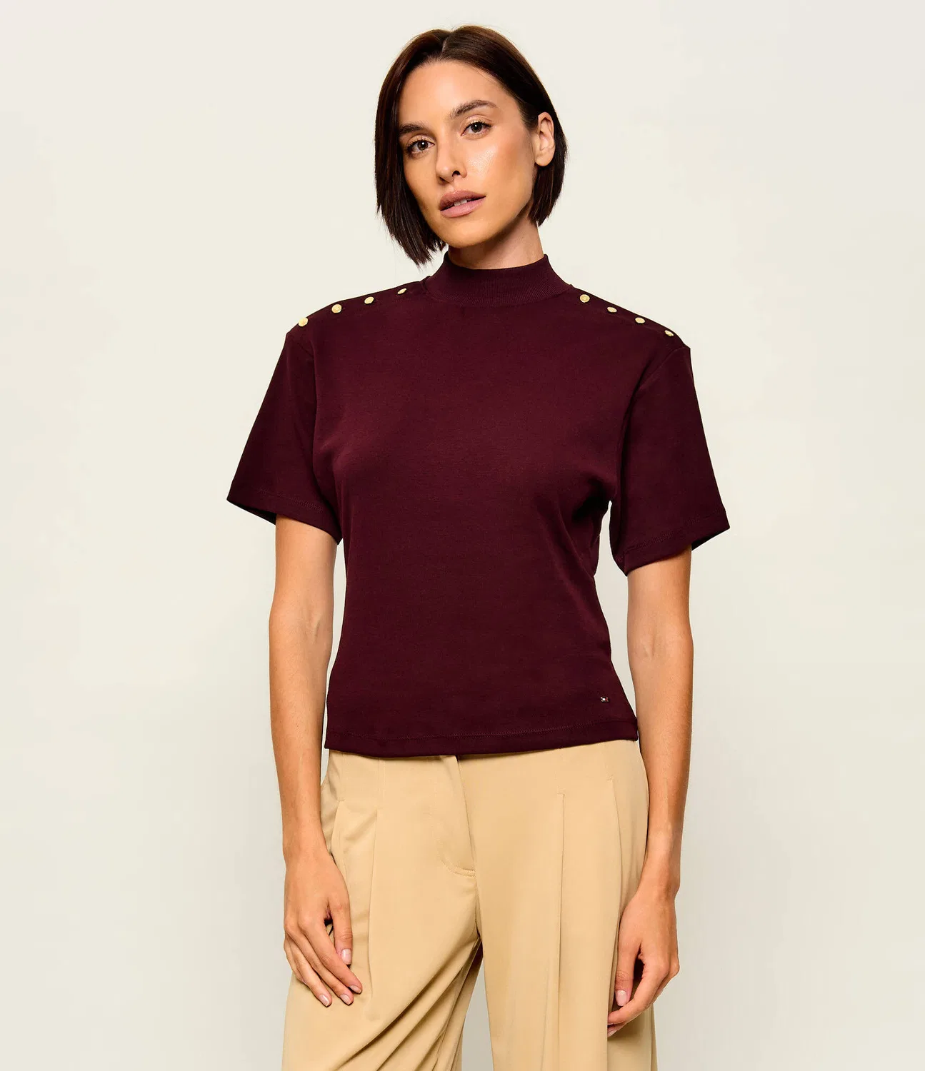 Блузка с коротким рукавом Tommy Hilfiger, Bordeaux