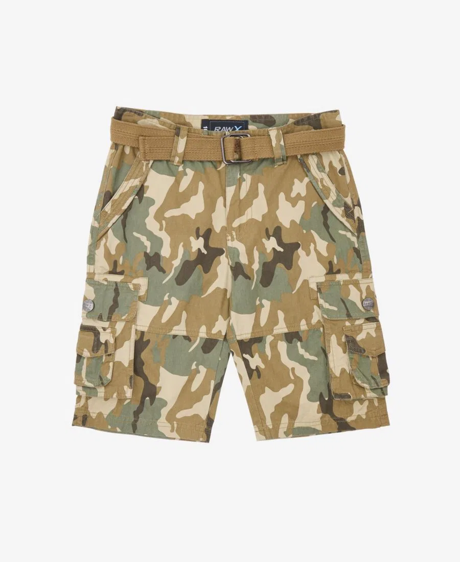 Шорты карго с ремнем Boy's Belted Twill Cargo Shorts Raw X, Desert Camo