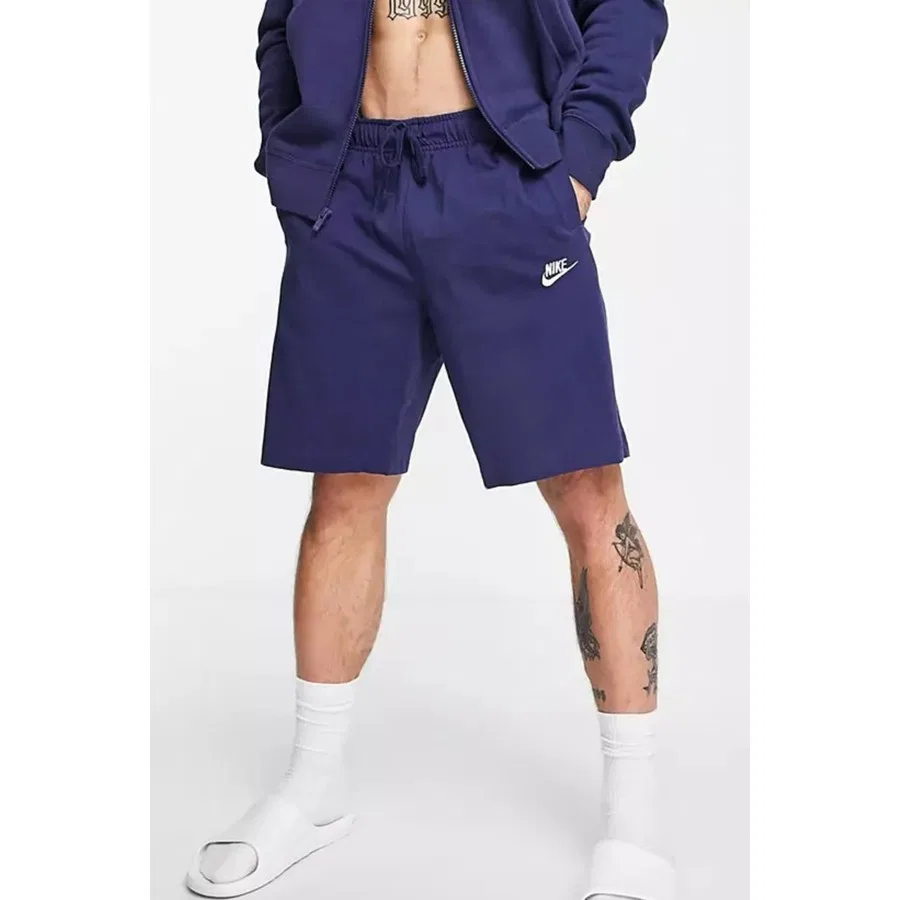 Шорты спортивные с принтом Sportswear Club Nike, Темно-синий