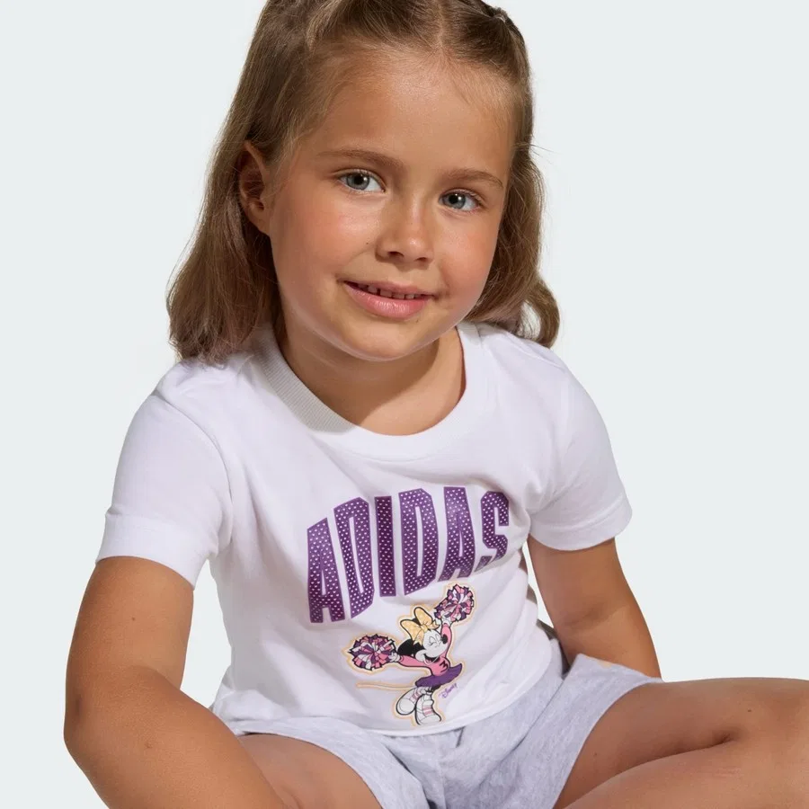 Комплект из футболки и брюк с принтом Minnie Mouse Sportswear JZ3564 adidas, Белый — фото 4