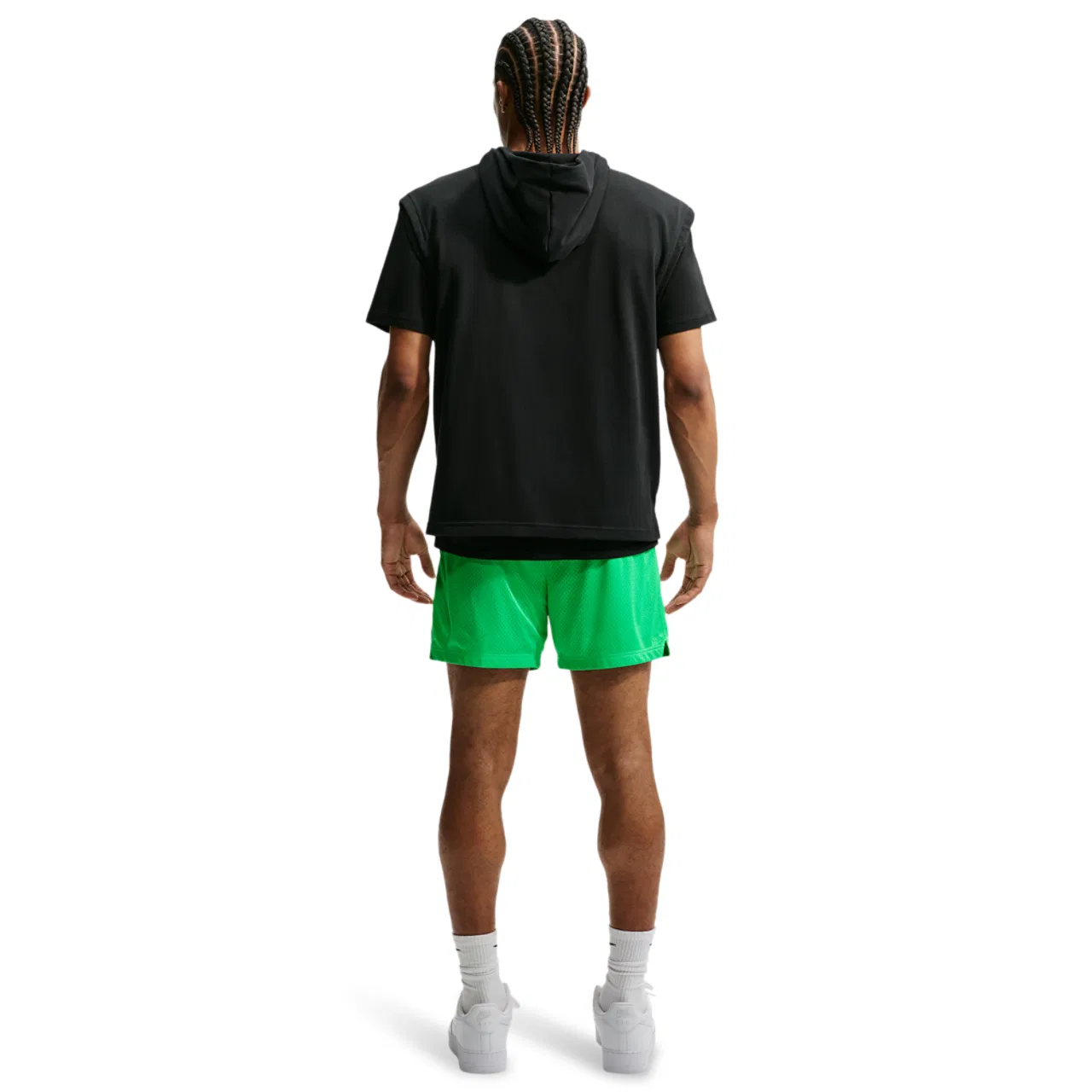 Мужские дышащие шорты для тренировок Dri-FIT Standard Issue Mesh 5IN Nike, Green Shock/Pale Ivory — фото 4