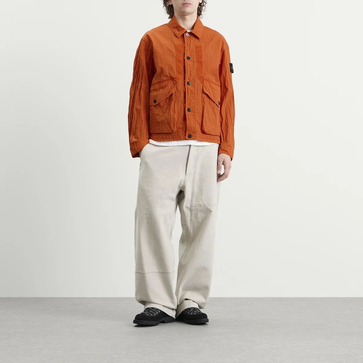 Куртка-коуч Stone Island Warp Rib Nylon-TC, Burnt Orange — фото 4