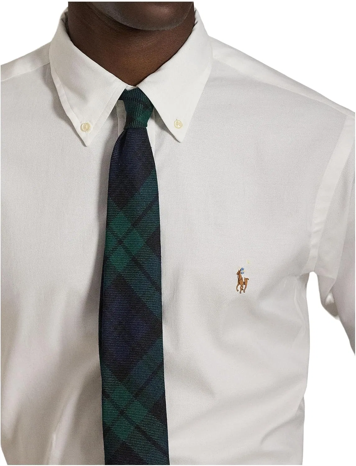 Мужская рубашка классического кроя Performance Oxford, Polo Ralph Lauren, белый — фото 4