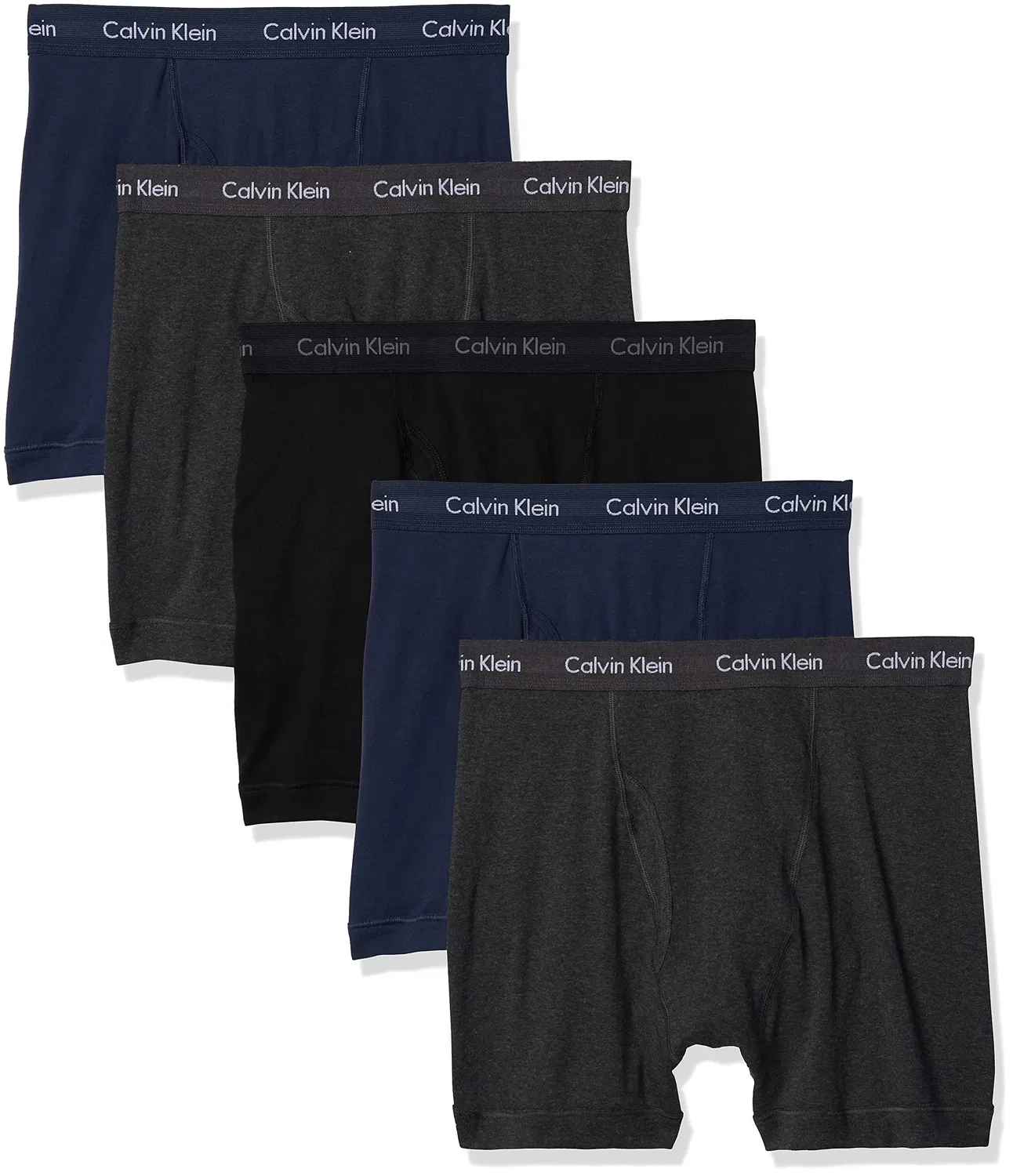 Мужские боксеры Calvin Klein, Black/Charcoal Heather/Shade Blue (5 Pieces)