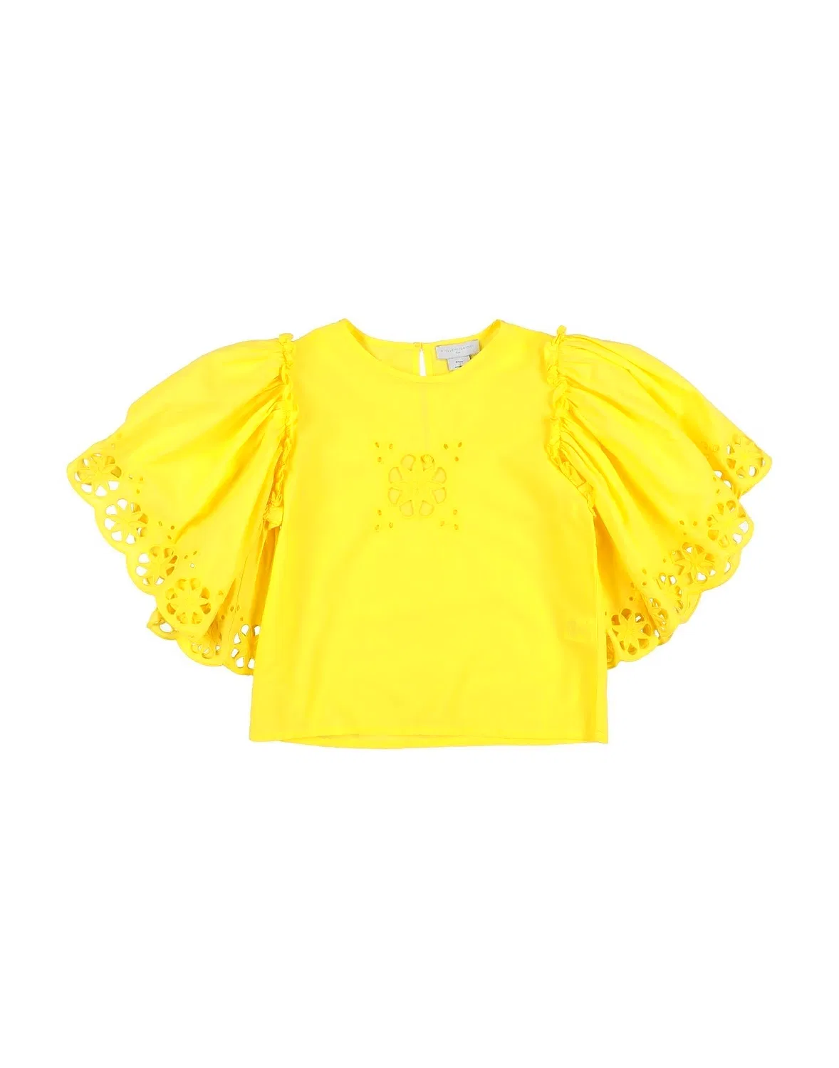 Детская водолазка для девочек с кружевом Stella Mccartney Kids, желтый