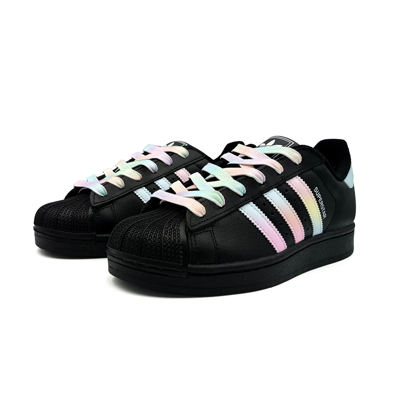 Детские кеды для скейтбординга Superstar 2, Adidas Originals, Black Multicolor — фото 4
