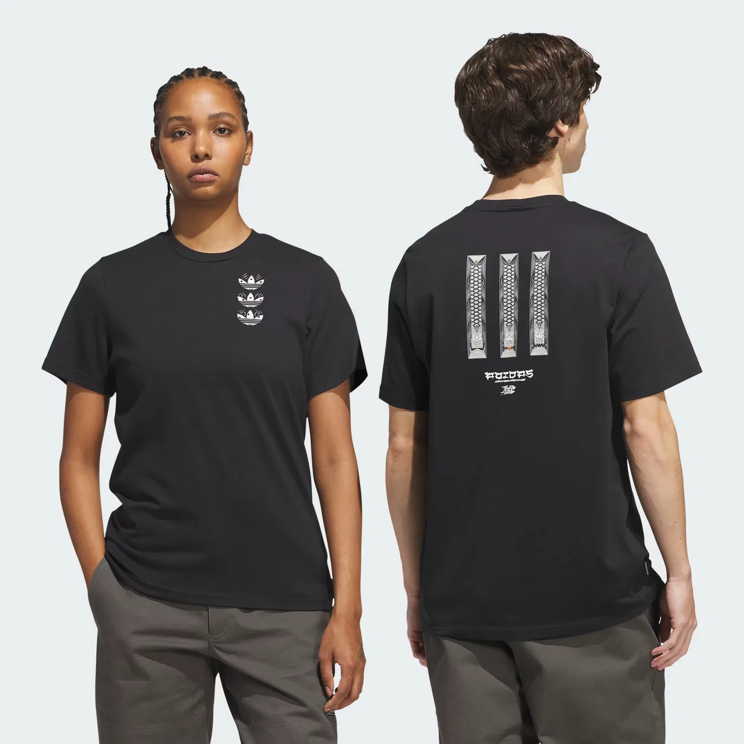 Футболка с принтом Skateboarding x Temple of Skate Curb Tee Adidas Originals, черный/мультиколор — фото 2