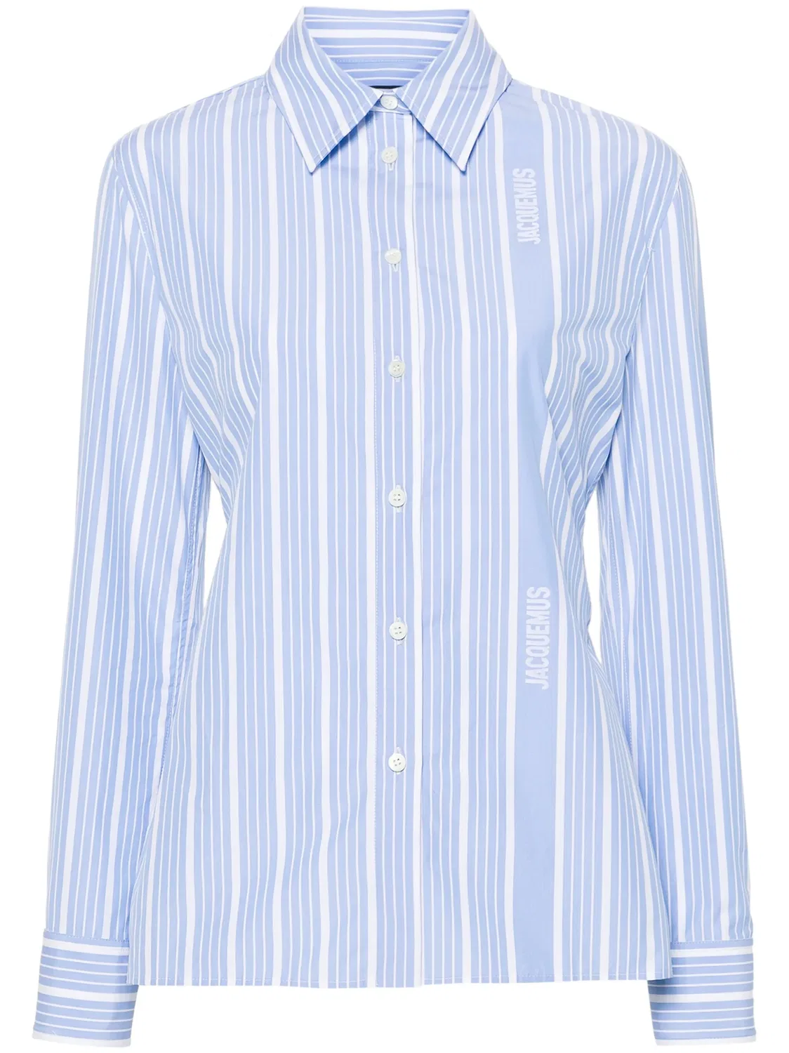 Рубашка Jacquemus La Chemise De Costume, небесно-голубой/белый