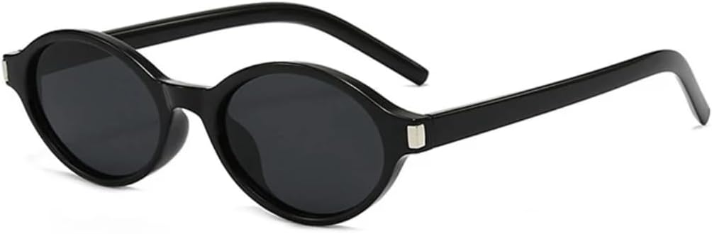 

Солнцезащитные очки с защитой от УФ-излучения UV400 | Маленькая оправа "кошачий глаз" овальной формы с заклепками | для женщин и мужчин, для занятий спортом на открытом воздухе и вождения DSVIGF, Black-black