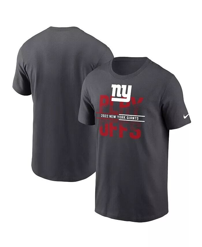 

Мужская антрацитовая футболка New York Giants 2022 NFL Playoffs Iconic Nike