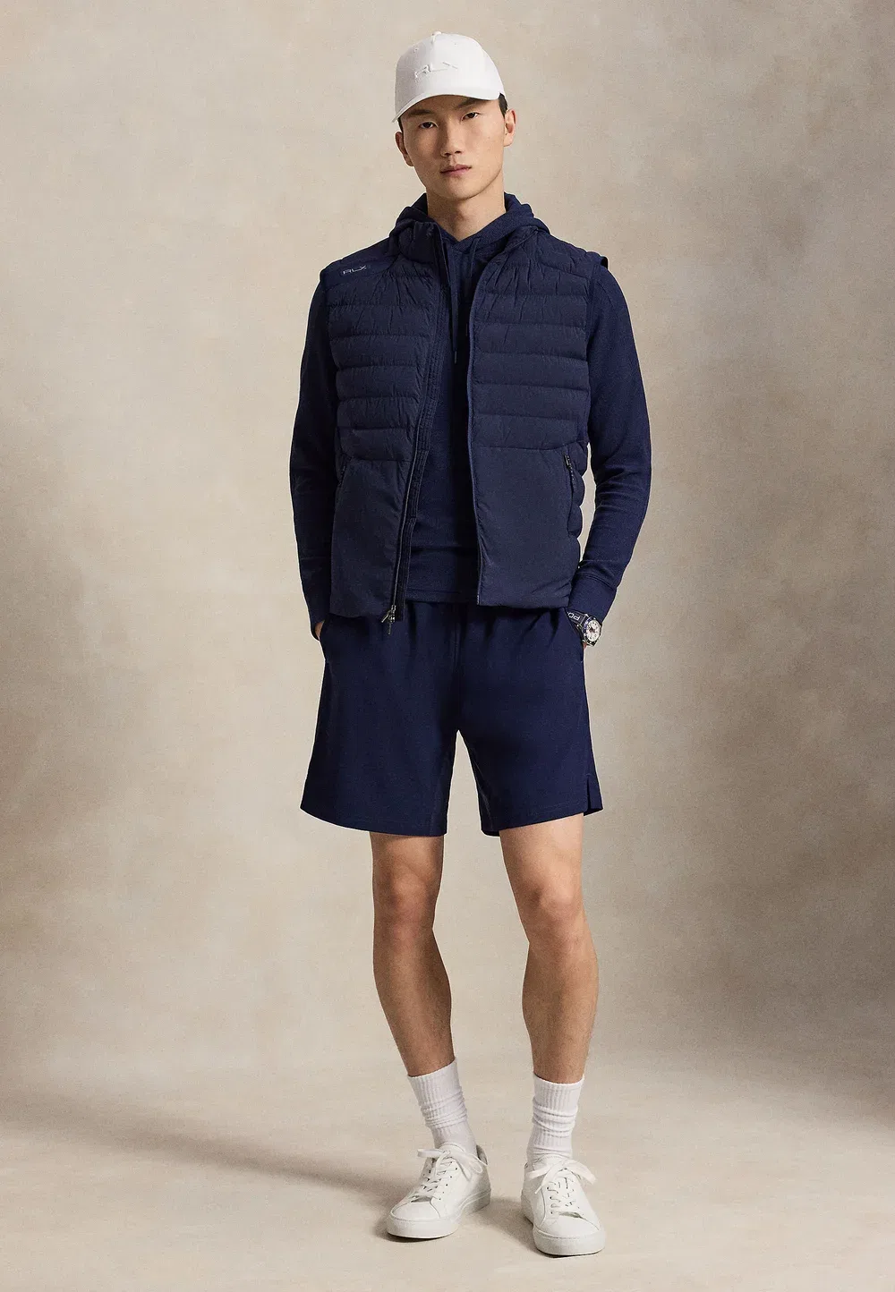 Толстовка с вафельной вязкой - худи Polo Ralph Lauren, Refined Navy — фото 2