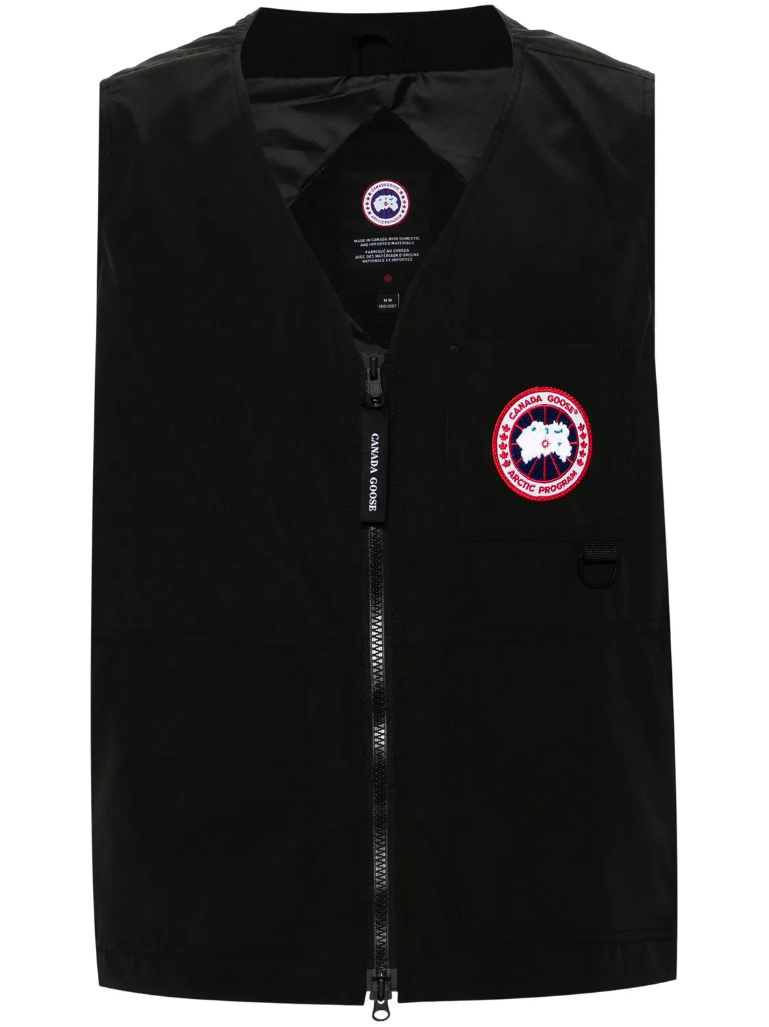 Жилет с логотипом и молнией Canada Goose, черный