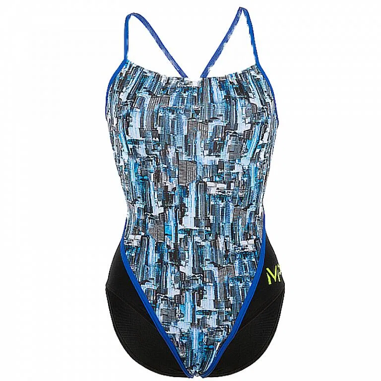 Детский купальник с открытой спиной City Racing Back Aqua Sphere, Hellblau Dunkelblau