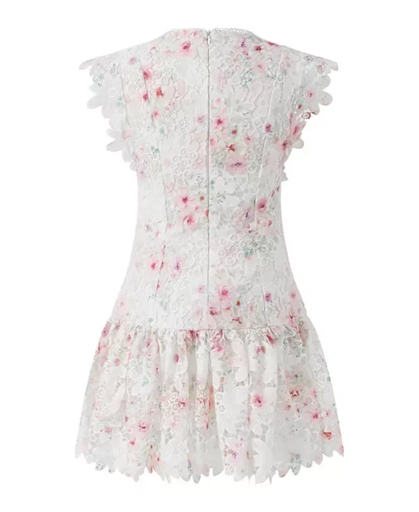 Детское платье для девочек с принтом Belle Embroidered Mini Dress Marlo Kids, Floral — фото 2
