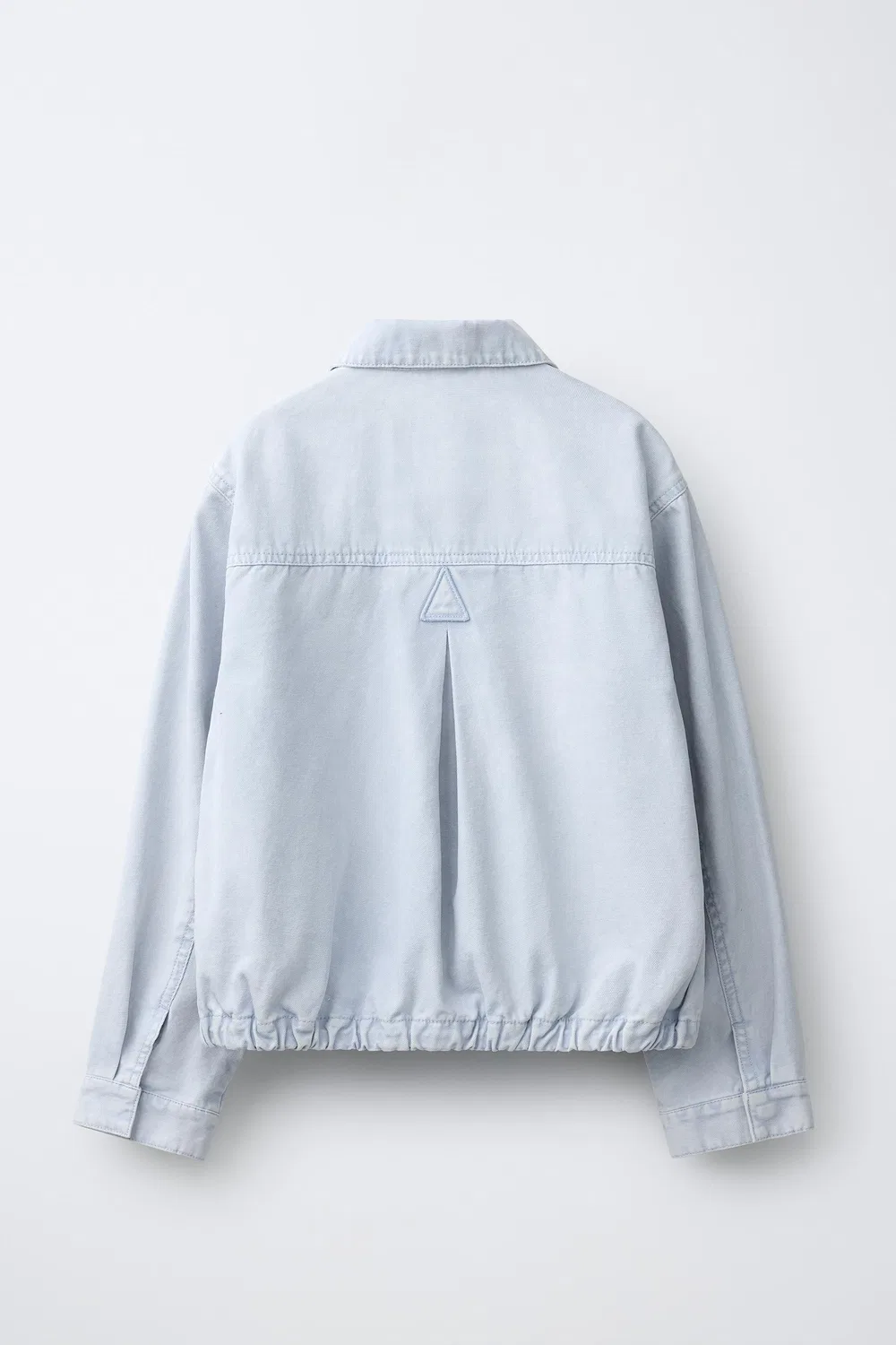Куртка из парусины с кружевной отделкой ZARA, Light Blue — фото 2