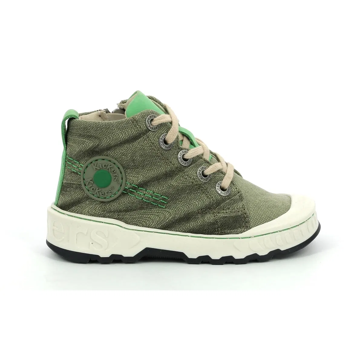 Детские кроссовки с принтом Kickrup Kickers, Colour Khaki Grey