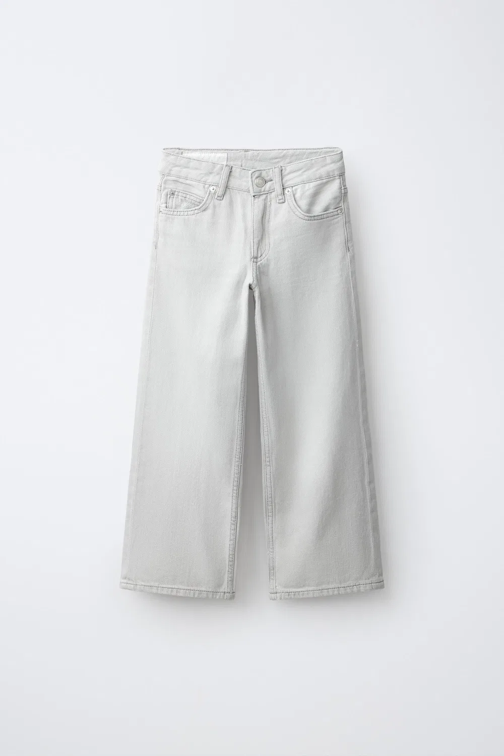Блестящие джинсы-звездочки с широкими штанинами ZARA, Grey marl