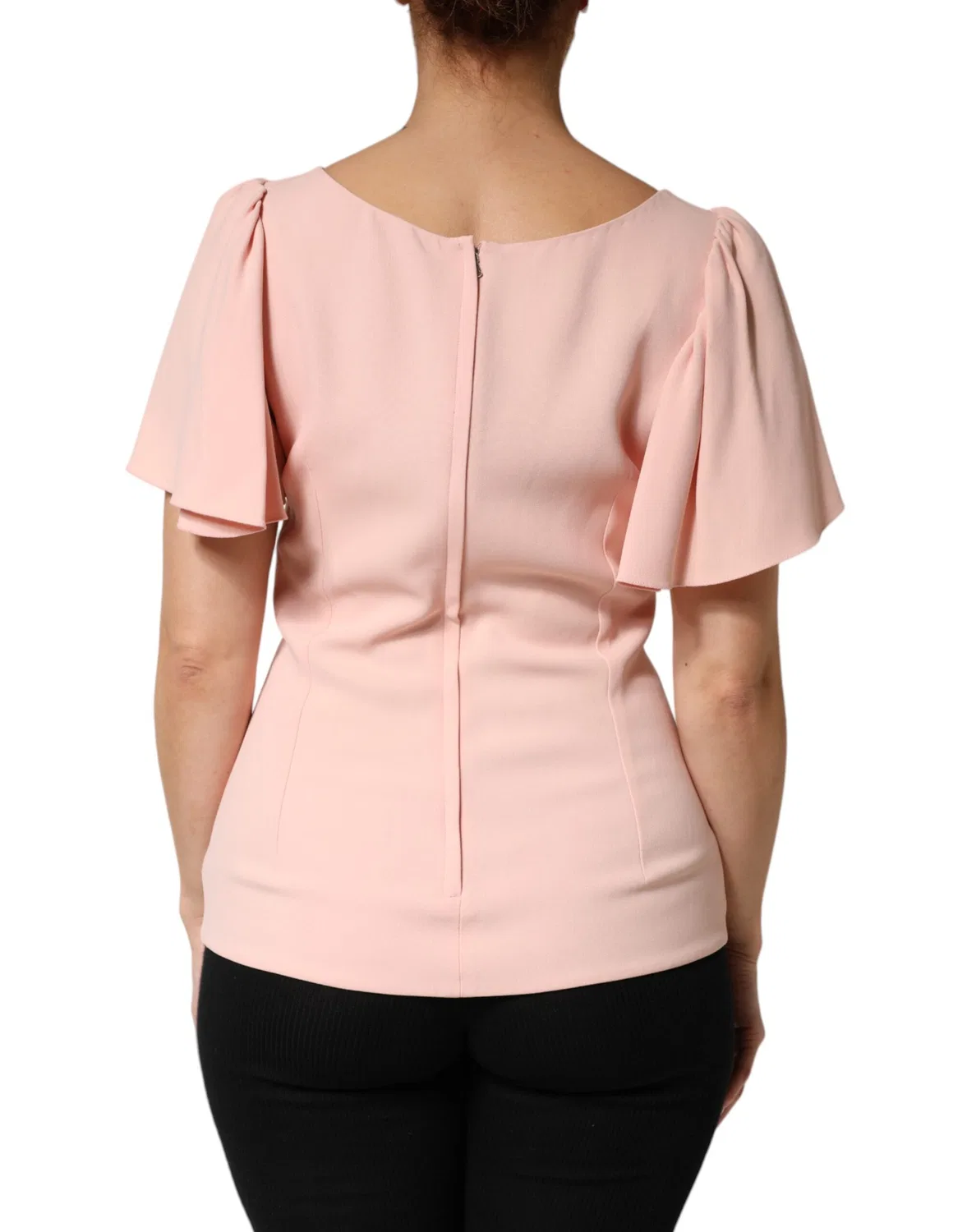 Женская блузка с коротким рукавом и круглым вырезом Dolce & Gabbana, Pink — фото 4