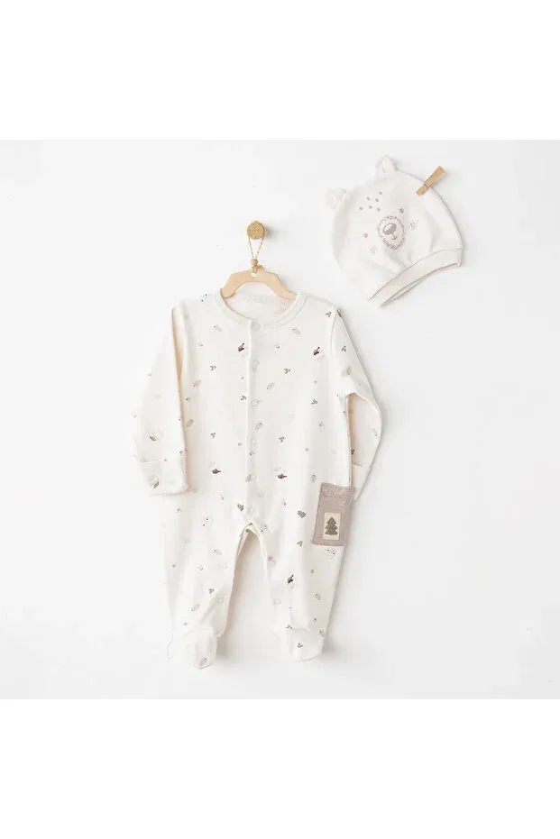 Детский комбинезон для новорожденных с принтом My 1st Wardrobe Andywawa, Ecru