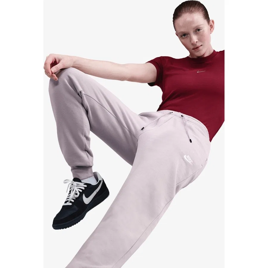 Женские спортивные брюки с принтом Nike Sportswear Essential Fleece, Пудровый — фото 3
