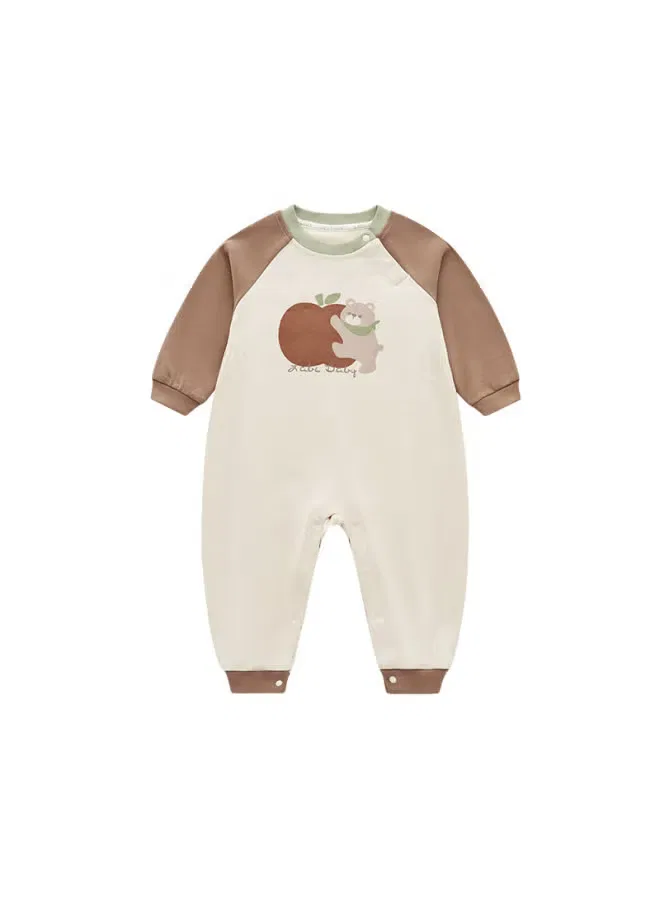 Боди-комбинезон с длинным рукавом Labi Baby, кофейный — фото 4
