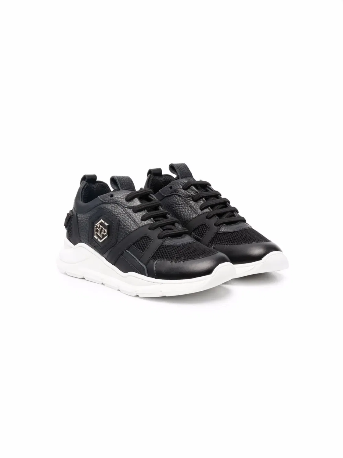 Philipp Plein Кеды низкие кожаные, черные