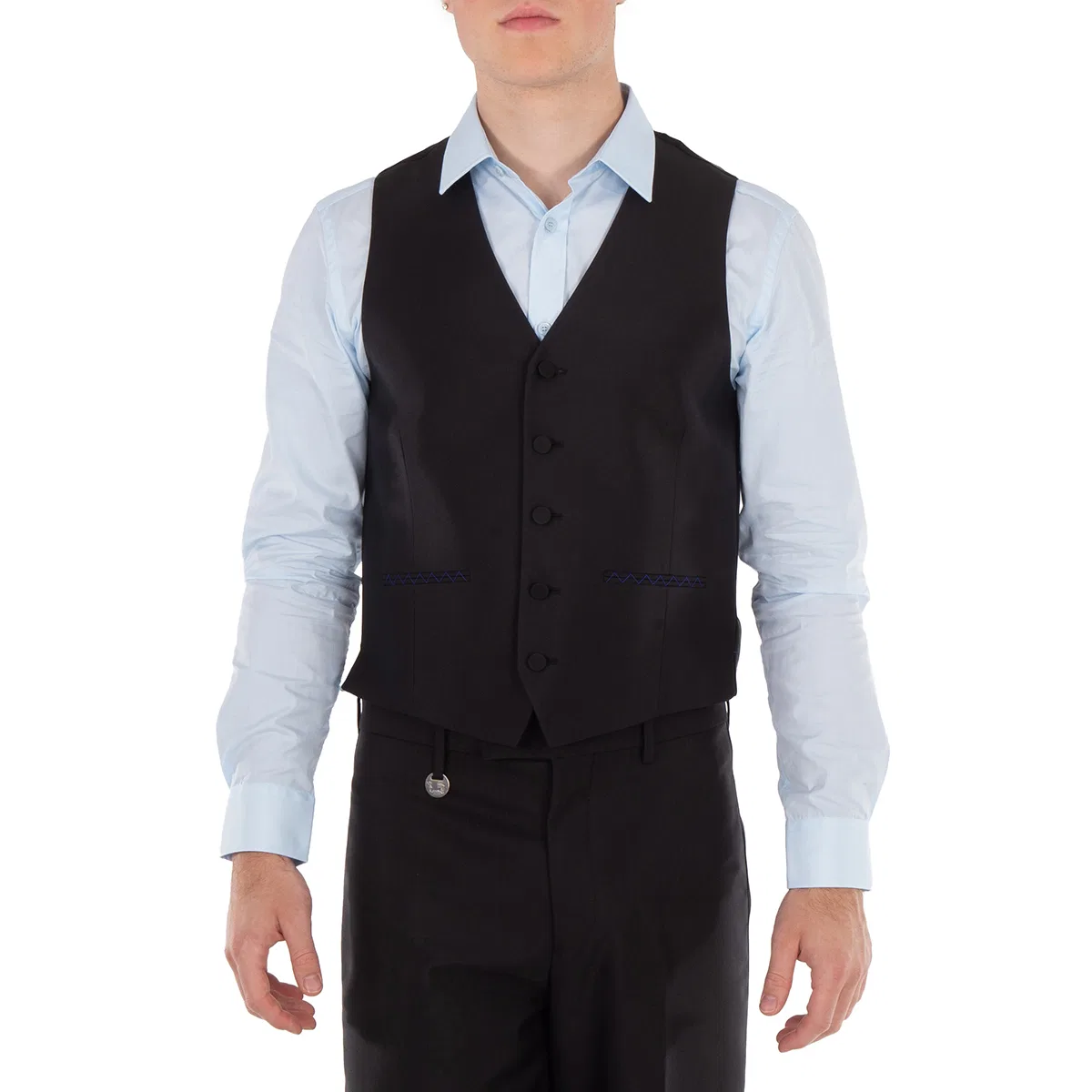 Жилет Wool-Silk Blend Waistcoat Burberry, Black