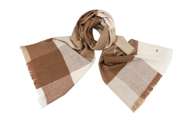 

Вязаный шарф Unisex ELLE, коричневый plaid