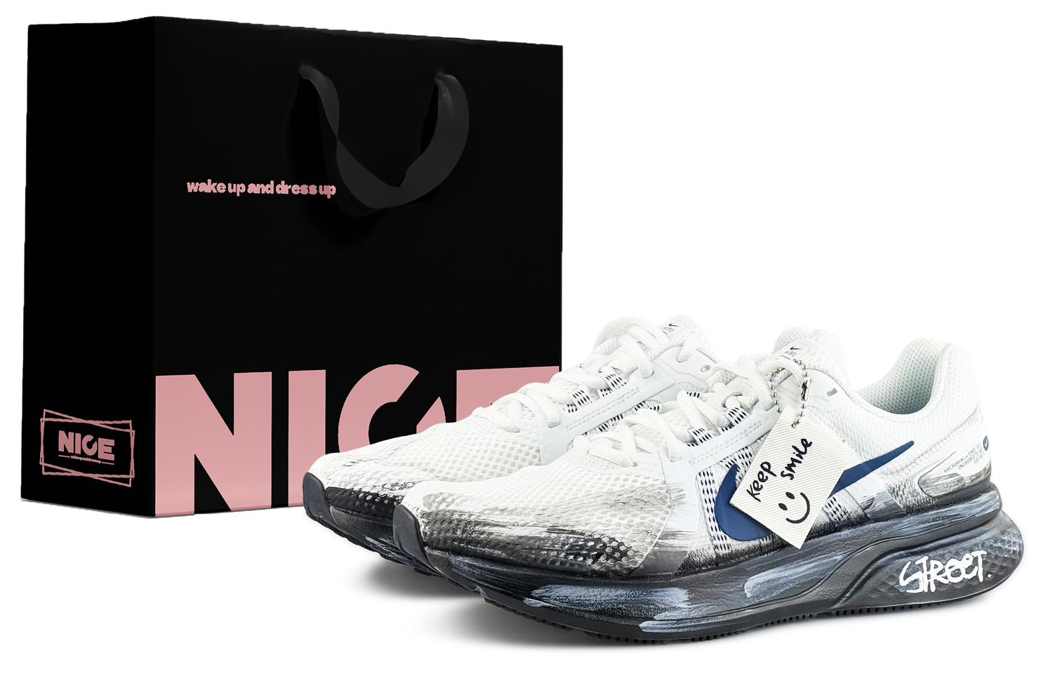 

Беговые кроссовки Run Swift 2 Abrasion Resistant Breathable Coverage Low top мужские Nike, черный/белый