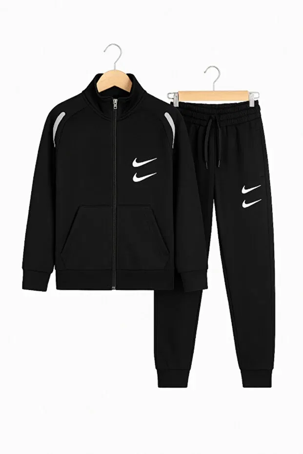 Детский спортивный костюм для мальчиков из дайвера Alzey Giyim, Black