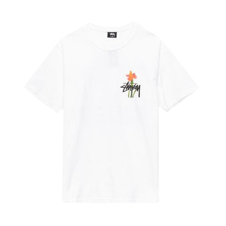 

Футболка Stussy Water Flowers Tee 'White', белый