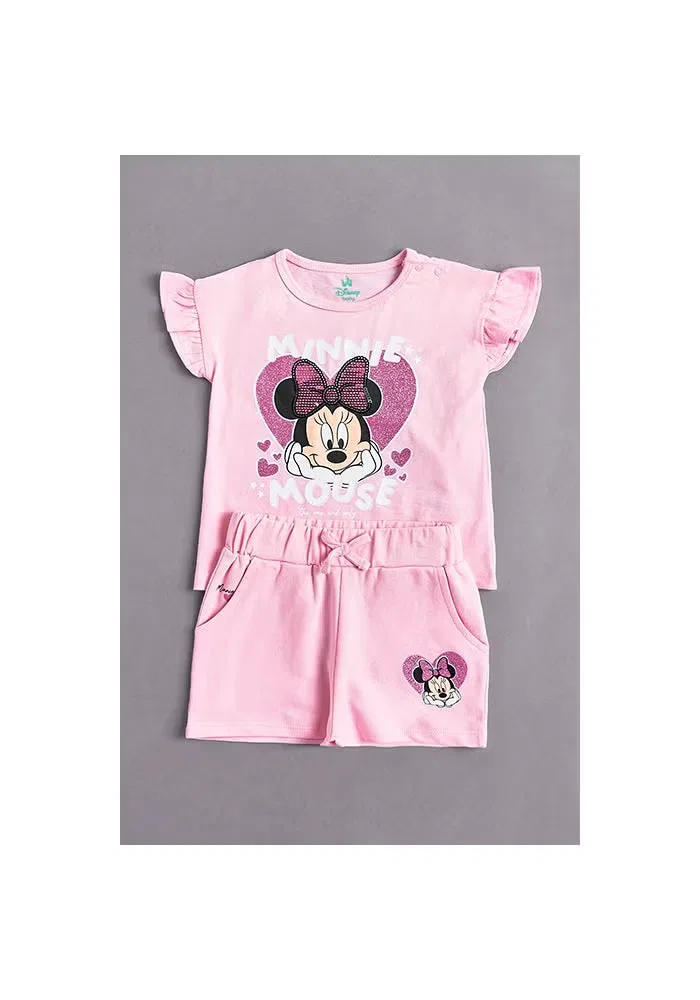 Комплект с принтом Minnie Mouse R&B, розовый