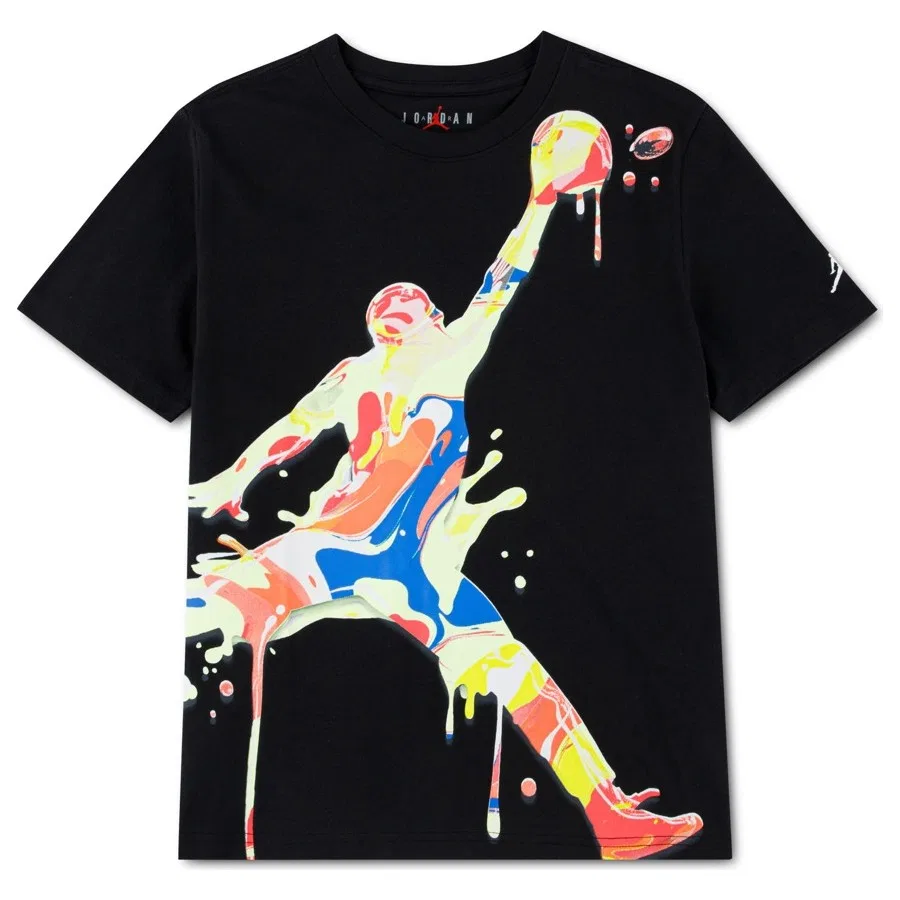 Детская футболка с принтом Jordan Spr Splsh Paint Spill Jm Tee Nike, Белый