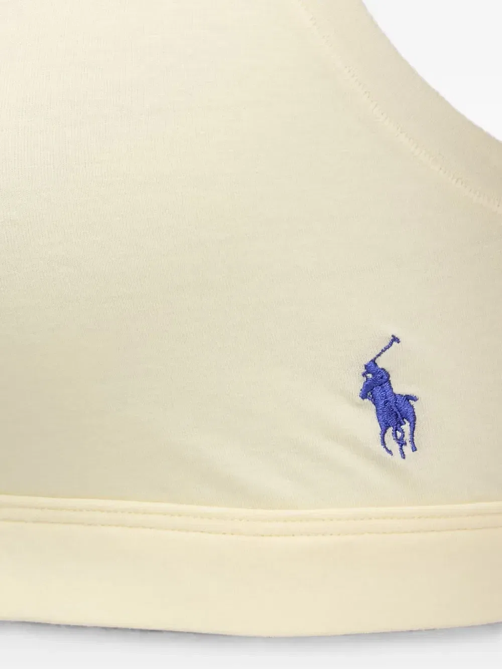 Бюстгальтер с круглым вырезом и вышивкой логотипа POLO RALPH LAUREN, желтый — фото 3