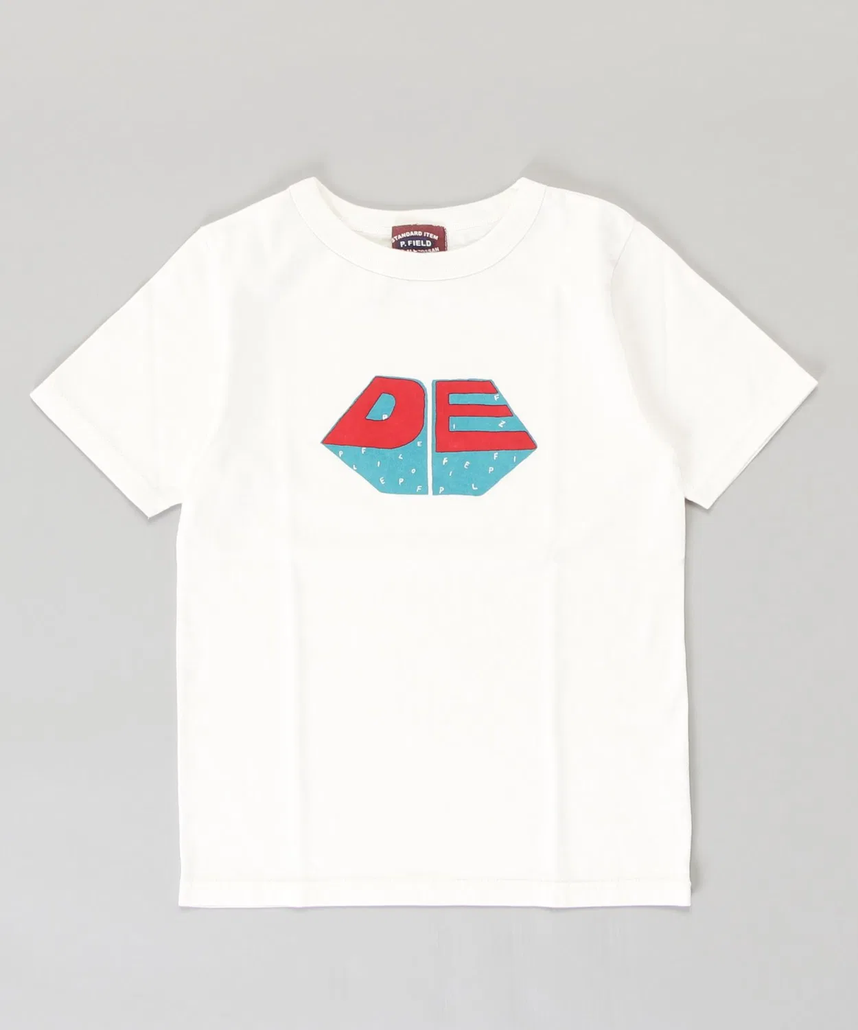 Детская футболка с принтом Inspiration Logo P.FIELD, Off White