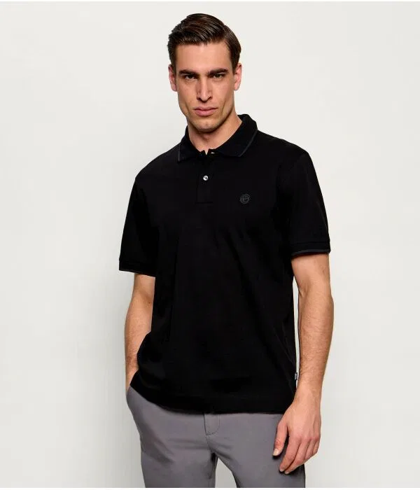 Мужское поло Regular Fit BOSS, Цвет Nero