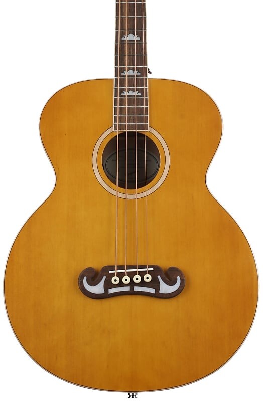 

Epiphone El Capitan J-200 Studio Акустическая электрическая бас-гитара - Aged Vintage Natural EIABSJANANH1, Оранжевый, Epiphone El Capitan J-200 Studio Акустическая электрическая бас-гитара - Aged Vintage Natural EIABSJANANH1