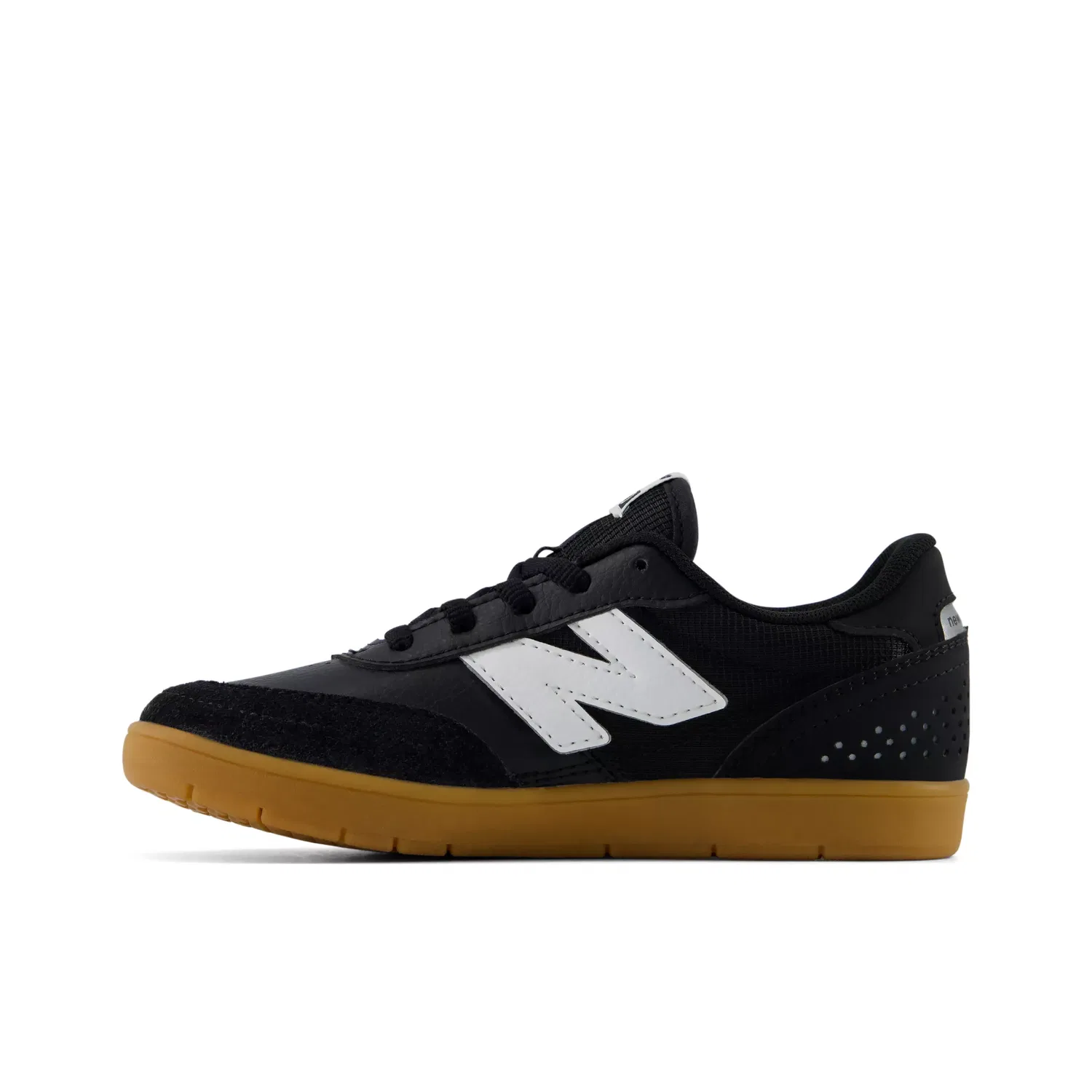 Детские кроссовки с шнуровкой 440v2 New Balance, Black With White — фото 3